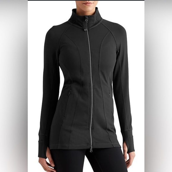 Athleta Shanti Running Jacket // Black Athletic Sz M/L - Picture 1 of 12